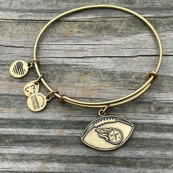 Alex and Ani Jewelry - Alex and Ani Bracelet gold plated NFL Football charm Wrist Band Size adjustable
